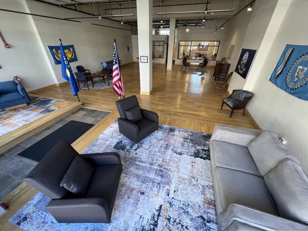 Veteran-focused outpatient mental health facility lobby in Great Falls, Montana